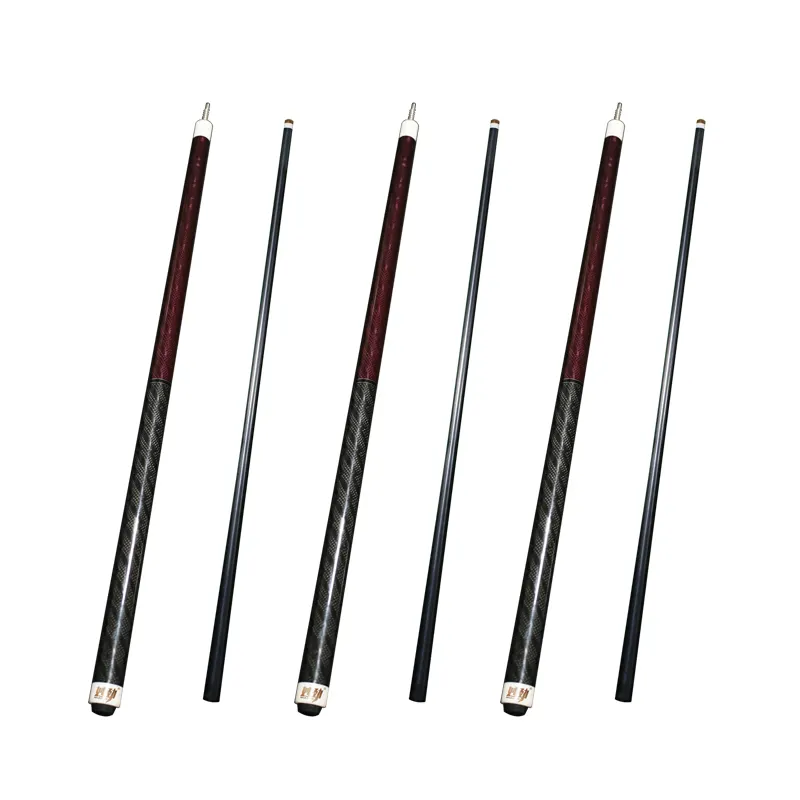 Karbon Fiber teknolojisi 1/2 bilardo havuzu bilardo ıstakası 12.5mm 3/8*8 radyal Pin ortak düşük sapma karbon işaret kiti