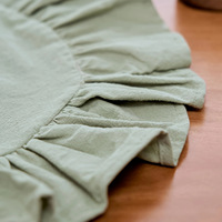 Vente en gros de sets de table en coton et lin imprimés à carreaux, avec bords festonnés, en tissu décoratif à carreaux pour la maison et les restaurants
