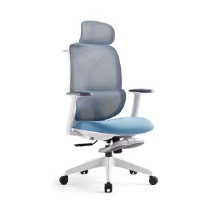 Modern tasarım Pc ofis koltuğu çok fonksiyonlu döner örgü ayak dayayacaklı sandalye