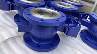 Vanne à boisseau sphérique de type V, vanne d'arrêt et de régulation ZSPFL/ZSNFL/ZSHV/VQ647F, pneumatique DN250 PN40, haute température, usage industriel, pour liquides corrosifs