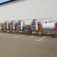 Ligne de production de crème glacée 2025 150 200L 300L Petit homogénéisateur de lait Yaourt Faire 150l 300l Pasteurisateur Réservoir Machine de traitement laitier