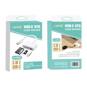 Lector de Tarjetas <span class=keywords><strong>SD</strong></span>/CF/TF 3 en 1 USB <span class=keywords><strong>C</strong></span> Cantell y Adaptador con Instalación Externa - Product Image 1