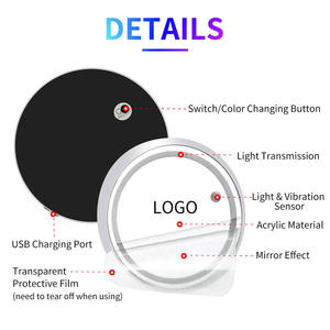 Sous-verre lumineux LED USB rechargeable, lampe d'ambiance colorée avec logo de voiture, support de tasse à eau - Product Image 3