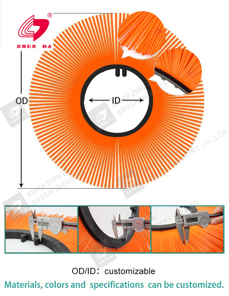 Black PP Wire Wafer Brush For Street Road Cleaning