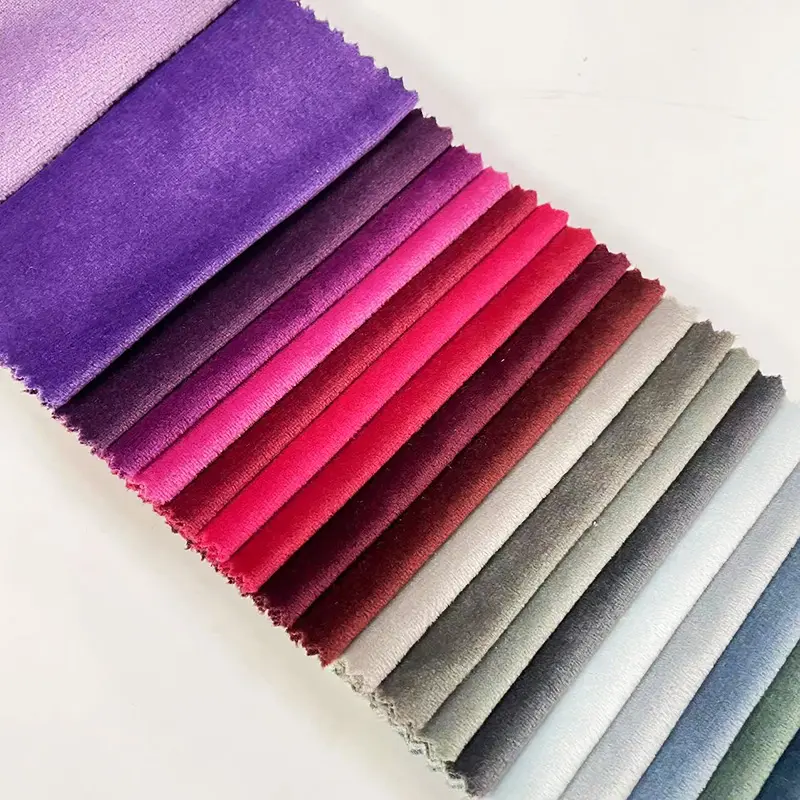Diseños modernos de lujo de alta calidad 100% tela de tapicería de poliéster tela de terciopelo holandés para tela de cortina y sofá