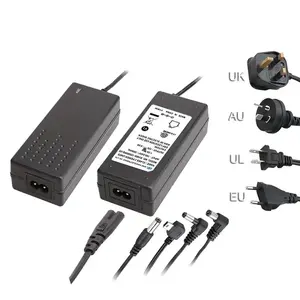 Universele Hoge Kwaliteit Desktop 12V 5a Ac Dc Adapter 12V Voeding Voor Led Reclame Doos