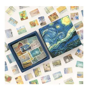 Midden Maat Art Thema Scrapbook Washi Stickers Voor Scrapbooking Diary Decoratie Arts Beroemde Schilderij Stickers, Van Gogh Werkt