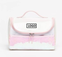 Sac à déjeuner isotherme imperméable en polyester pour enfants, avec fermeture éclair en feuille d'aluminium, logo personnalisé, paillettes, OEM ODM