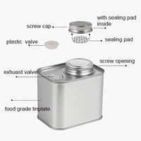 Boîte en fer métallique mate de qualité alimentaire pour grains de café, imprimée sur mesure, 150g, 200g, 450g, avec valve d'aération