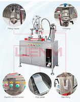 Machine de remplissage de canettes aérosol Machine à sceller les peintures en aérosol Acier inoxydable 3,4 Personnalisation d'usine Semi-automatique 3 en 1