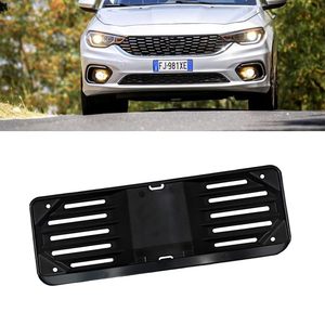 Soporte para matrícula de coche, frontal, universal, de plástico negro, 37,5x12,3 cm, con tornillos y clips - Product Image 6