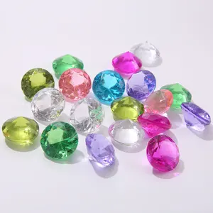 Clear 25mm 30mm 40mm Colorful Wedding Decoration Children Toy Resin Statue Diamond Acrylic Gems