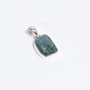 Piedra preciosa de cianita Paraiba Natural, colgante de plata esterlina, ajuste de bisel hecho a mano, joyería de mujer, regalo de moda para ella - Product Image 4