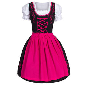 Disfraz de Oktoberfest para Mujer, Traje Bávaro Nacional con Estampado de Cuadros Rosas, Ropa de Club, Cosplay, Carnaval, Halloween, Fiesta de Disfraces - Product Image 2