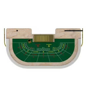 Mesa de póquer de juego de tamaño personalizado de alta calidad para 7 personas, mesa de Baccarat de fieltro, fabricante de Dongguan - Product Image 5