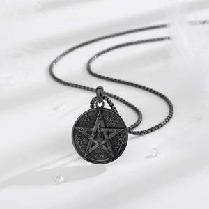 Collar Merryshine <span class=keywords><strong>de</strong></span> Plata Esterlina 925 con Dije Energético <span class=keywords><strong>de</strong></span> <span class=keywords><strong>Amuleto</strong></span> Guardián <span class=keywords><strong>de</strong></span> Pentagrama y Tetragrámaton con <span class=keywords><strong>Estrella</strong></span> <span class=keywords><strong>de</strong></span> <span class=keywords><strong>David</strong></span> Vintage - Product Image 5