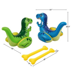 Jouets de piscine gonflables en PVC pour enfants et adultes, jeu de combat de dinosaures flottant pour la piscine - Product Image 5