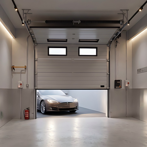 <span class=keywords><strong>Porte</strong></span> de <span class=keywords><strong>garage</strong></span> <span class=keywords><strong>sectionnelle</strong></span> en acier isolée pour applications industrielles, fabrication OEM/ODM en usine, <span class=keywords><strong>porte</strong></span> automatique à ouverture par le haut - Product Image 3