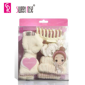 Set de Diadema y Muñequeras Sweet Rose Spa: Diadema con Lazo Esponjoso, Pinzas Mate para el Cabello, Scrunchies de Satén y Kit de Herramientas para el Cuidado de la Piel - Product Image 3