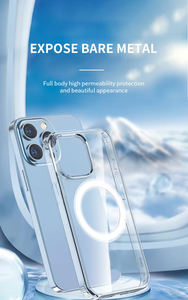 Étui de téléphone portable magnétique transparent pour iPhone 15 16 Pro Max, <span class=keywords><strong>coque</strong></span> de téléphone portable transparente en TPU pour iPhone 11 12 13 14 Pro Max - Product Image 5