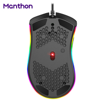 Razer Series Mamba DeathAdder Souris de jeu filaire blanche 7200-DPI Souris ergonomique creuse en nid d'abeille avec lumière RVB Souris de jeu