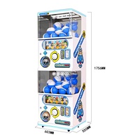 Distributeur automatique électronique de jouet de Gacha Gachapon de capsule de double couche de jeu à pièces avec la vitrine
