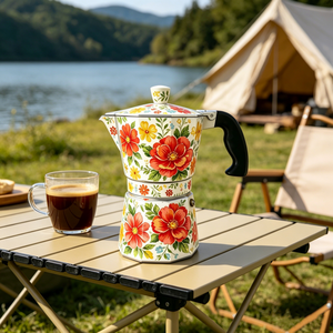 <span class=keywords><strong>Cafetera</strong></span> <span class=keywords><strong>Italiana</strong></span> Moka de Aluminio Kingze de 150ml/300ml, Personalizada con Diseño Impreso - Product Image 5