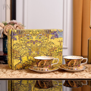 Nouvelle série D, tasse et soucoupe en porcelaine osseuse européenne, pour le thé de l'après-midi, pour les fêtes, les cafés - Product Image 4