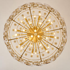 PM foglia <span class=keywords><strong>di</strong></span> loto vetro goccia <span class=keywords><strong>di</strong></span> <span class=keywords><strong>pioggia</strong></span> <span class=keywords><strong>di</strong></span> lusso K9 lampada <span class=keywords><strong>di</strong></span> cristallo moderno Villa soggiorno sala da pranzo semplice Retro classico lampadario - Product Image 4