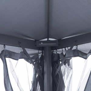 Gazebo moderne facile à assembler, résistant aux rongeurs, 4x4, gazebo extérieur avec <span class=keywords><strong>moustiquaire</strong></span>, <span class=keywords><strong>3x3</strong></span>, en fer, aluminium, métal, toit rigide, gazebo de luxe - Product Image 6