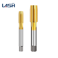 LANSHEN - Tige de taraudage droite en alliage d'aluminium 6542 plaqué titane, profondeur de travail 17mm-48mm, pour gaucher, dureté 60HRC, diamètre 3-30mm