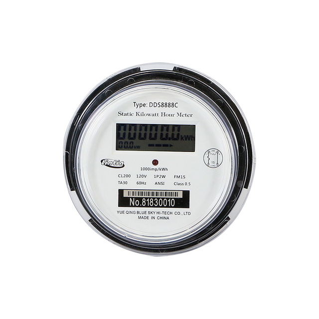 Sub Energy MeterDDS8888 HOT-SELLING Single Phase ANSI Socket PLC Communication Electrical Electricity kWh Meter