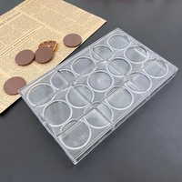 Runde Münzform aus Polycarbonat für Schokolade, Dünne Runde Schokoladenform, Transparente Münzbonbonform, Anpassbare Kuchenform