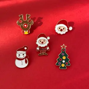 Broche de árbol de Navidad con purpurina, broche de gato fantasma de caramelo de calabaza, regalos de Halloween y Navidad, Pin de Navidad esmaltado