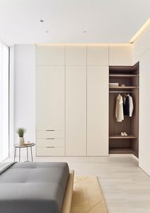 Mobilier moderne pour chambre à coucher Chambre simple nordique Armoire coulissante de luxe en bois massif pouvant être rangée de vêtements - Product Image 5