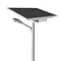 Lampu Jalan LED tenaga surya, lampu jalan LED sistem kontrol lengan tunggal 8m/9m/10m 80W/100W/120W160W untuk lapangan jalan