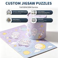 Vente en gros de puzzles en carton personnalisés avec des animaux de dessin animé, 24, 48, 100 pièces, ensemble de puzzles pour enfants, cadeau de fête d'anniversaire