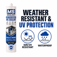 Scellant transparent en polymère MS pour panneaux muraux décoratifs et miroirs, 290 ml