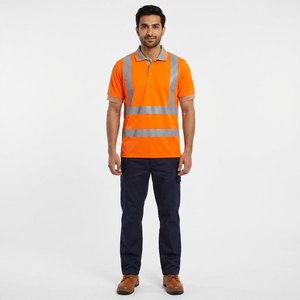 Camiseta Polo de Seguridad de Poliéster con Diseños Personalizados, Alta Visibilidad, Fluorescente, Manga Corta de Verano, Logotipo Personalizado, Seguridad Vial - Product Image 1