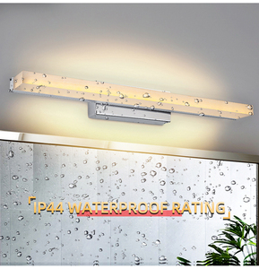 โคมไฟติดผนัง LED โมเดิร์น อลูมิเนียมอัลลอยด์ 3500K แสงวอร์มไวท์ ควบคุมด้วยระบบสัมผัส ติดตั้งบนพื้นผิว ไฟกระจกห้องน้ำ ดีไซน์มินิมอล - Product Image 3