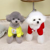 Combinaison d'été en maille pour chien, imprimé soleil, vêtements quatre pattes pour chiot, chemise respirante pour petit chien avec anneau en D, vêtements pour animaux de compagnie, vente en gros OEM ODM