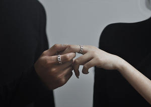 2023 mode Thai <span class=keywords><strong>bague</strong></span> en argent 925 argent sterling <span class=keywords><strong>couple</strong></span> anneaux anneau chaîne cubaine pour femmes ou hommes cadeaux d'anniversaire - Product Image 6