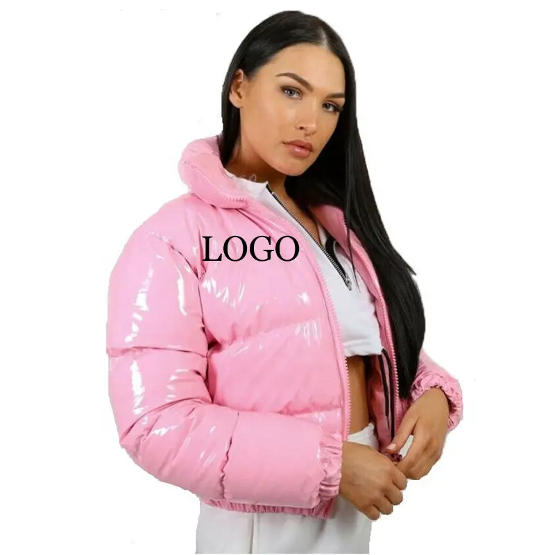 Vente en gros 2024 Manteau Dames Plus Size Recadrée Doudoune Chaude Bulle Imperméable Sport En Plein Air Logo Personnalisé Doudoune Femmes