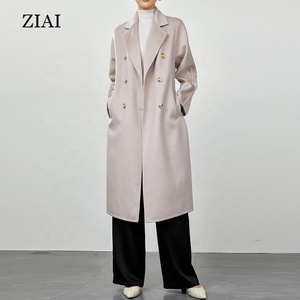 Nuovo cappotto di lana a doppio lato da <span class=keywords><strong>donna</strong></span> in Cashmere lungo invernale doppiopetto - Product Image 3