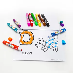 Touchfive — ensemble de marqueurs de peinture SUPERDOTS, marqueurs lavables, à base d'eau, non toxique, 10 couleurs, gobo dauber, jouets de dessin pour enfants