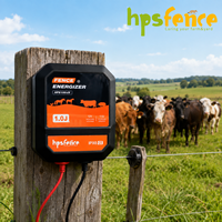 Électrificateur de clôture électrique portable 1J en plastique, chargeur de clôture AC/DC pour petite ferme pâturale