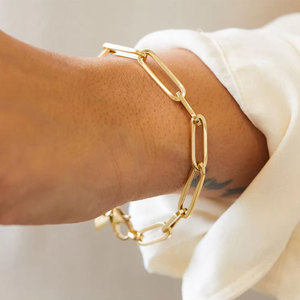 Pulsera y Brazaletes de Moda para Mujer, Personalizados, de Lujo, en Acero Inoxidable 316L, Chapados en Oro de 14k y 18k, Pulsera de Clip para Mujer - Product Image 2