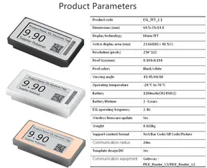 ESL-Epaper de tinta electrónica TFT de 2,1 pulgadas, etiqueta electrónica de estante, sistema de selección a luz, etiqueta de precio, ESL, nuevo