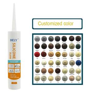 DELLY GP Mastic silicone acétique certifié ISO9001 CE, étanche, à séchage rapide, colle pour verre pour fenêtres, portes, aquariums et scellement général - Product Image 3