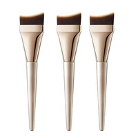 Kuas Foundation Fishtail Tunggal, Kuas Concealer Bentuk Bulan Sabit, Alat Makeup Daya Serap Rendah, Cakupan Sempurna